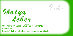 ibolya leber business card